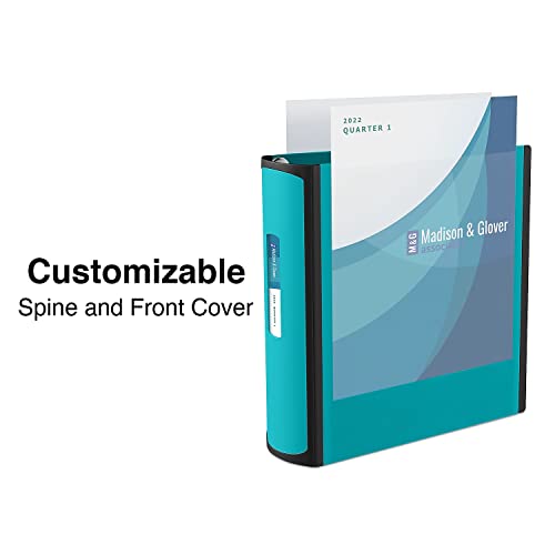 STAPLES 3 Inch BetterView Binder with D-Rings (Teal) - Image 3