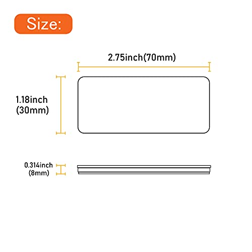 WELNENT E-Mark DOT 4A CCC 2pcs Rectangle Reflector Self Adhesive Stick on Trailer Driveway Mailbox (Amber) - Image 4