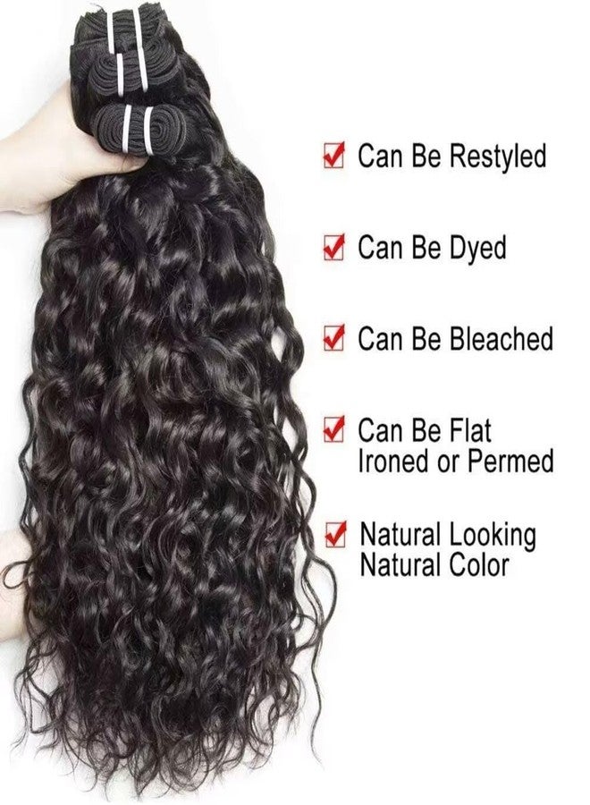 Yavida Water Wave Human Hair Bundles Wet and Wavy Bundles Human Hair Brazilian Unprocessed Remy Hair Water Wave Weave Extensions 16 18 20 Inch Natural Black - Image 5