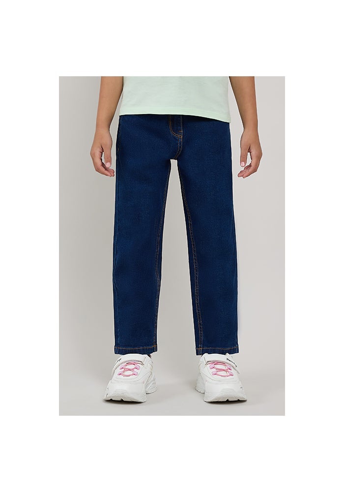 R&B Washed Straight Fit Jeans with Button Closure - Image 1