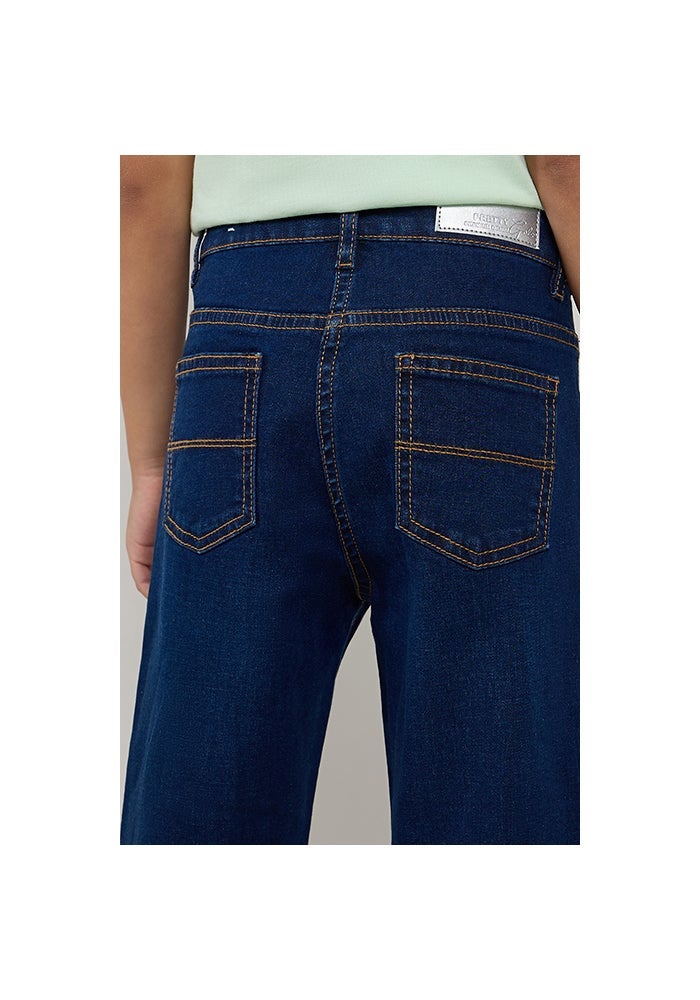 R&B Washed Straight Fit Jeans with Button Closure - Image 3