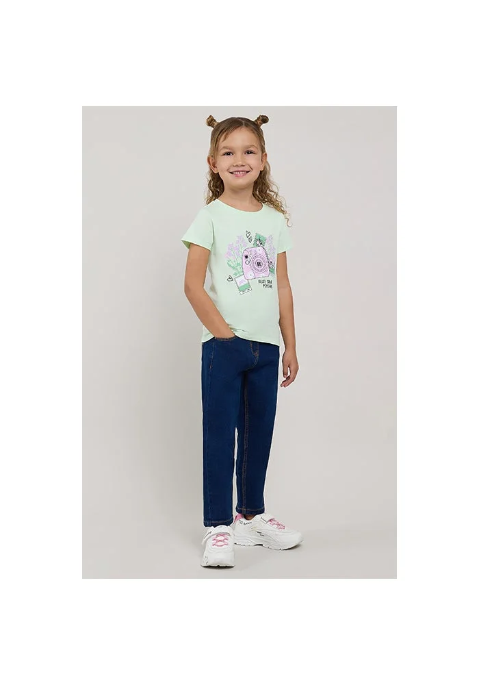 أر أند بي Washed Straight Fit Jeans with Button Closure