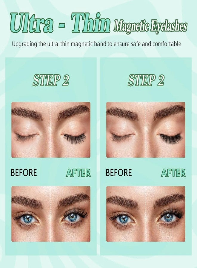 Botare Magnetic Eyelashes with Applicator Kit, Portable Reusable Magnetic Eyelashes Natural Look without Eyeliner Glue-free False Lashes Waterproof Lightweight ZP01 - Image 4