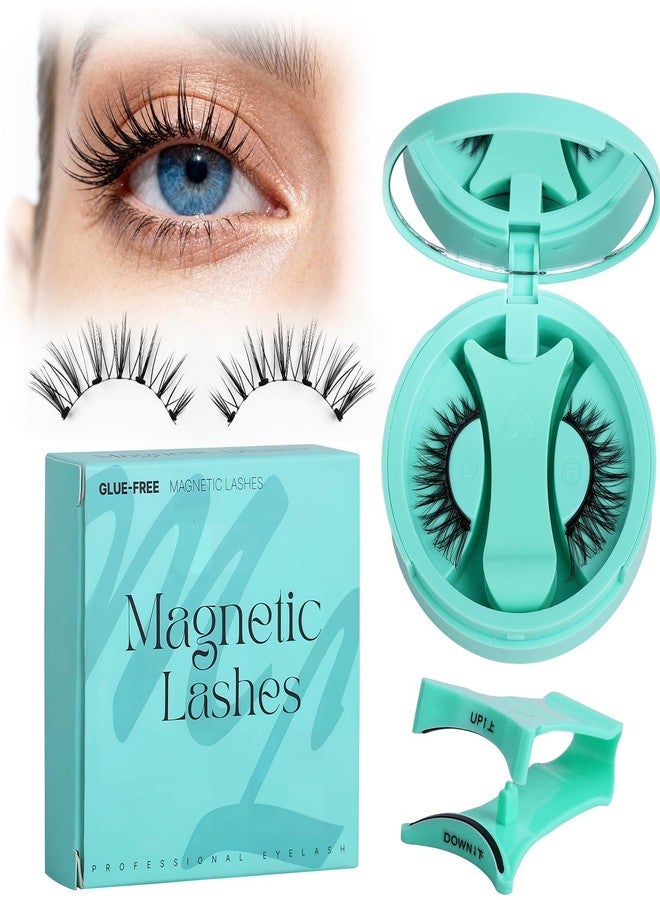 Botare Magnetic Eyelashes with Applicator Kit, Portable Reusable Magnetic Eyelashes Natural Look without Eyeliner Glue-free False Lashes Waterproof Lightweight ZP01 - Image 1