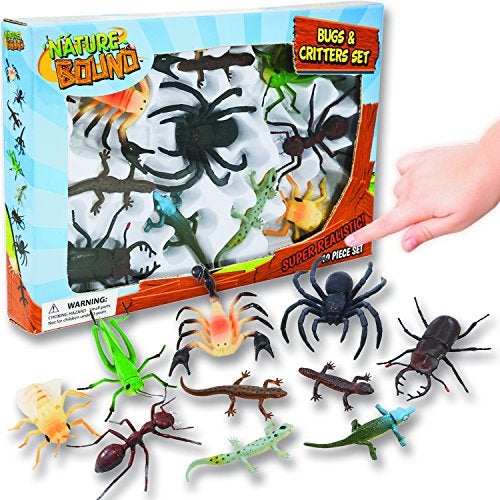 Nature Bound Toys Bugs & Critters Boxed Set with Toy Insect & Animal Figurines (10 Piece), Large - Image 4