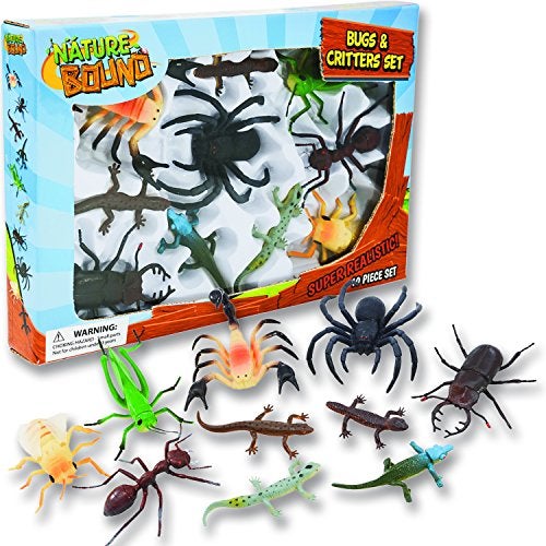 Nature Bound Toys Bugs & Critters Boxed Set with Toy Insect & Animal Figurines (10 Piece), Large - Image 1