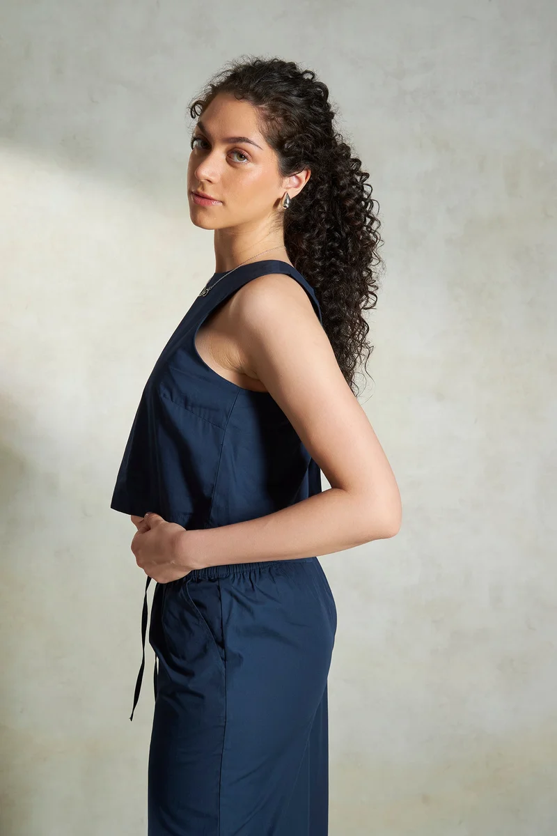 فيرجيو Cotton Cute Workwear Crop Tops for Women