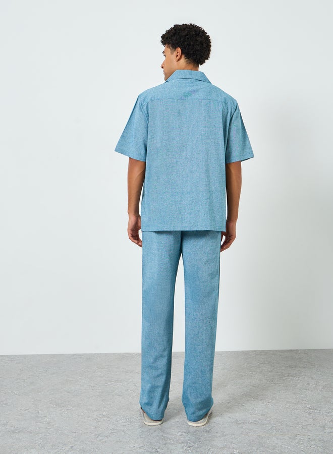 ستايلي طقم بيجاما من بنطال وقميص قطن بقصة مريحة - Image 5