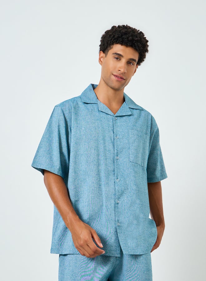 ستايلي طقم بيجاما من بنطال وقميص قطن بقصة مريحة - Image 2