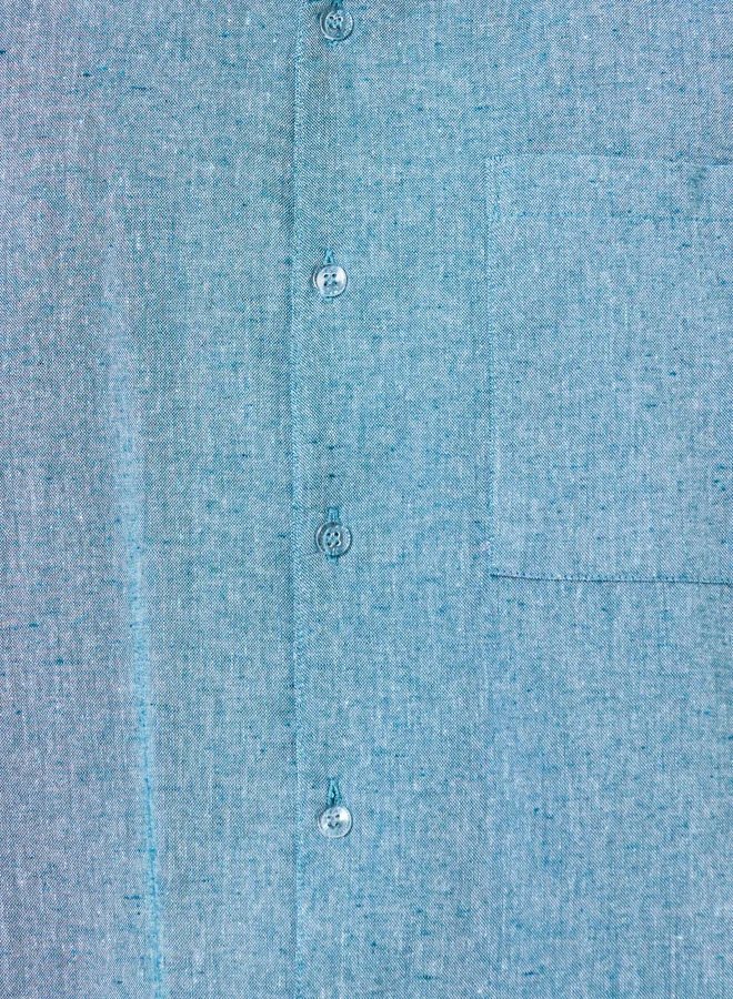 Styli  Blue Cotton Relaxed Shirt and Pyjama Set for Men | Best Price UAE