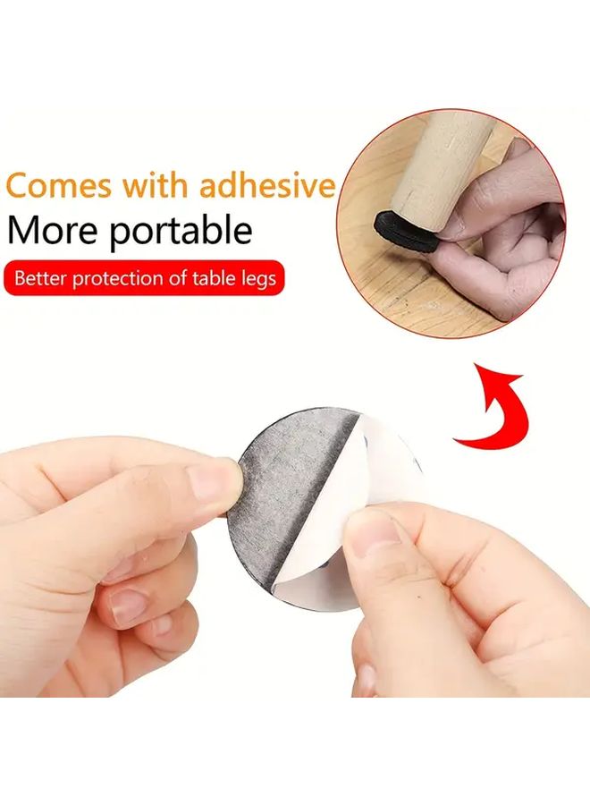 102pcs Non Slip Furniture Pads Round Square Plastic Floor Protectors Black Gray Textured Grip Design For Sofa Chair Table Hardwood Floor - Image 2
