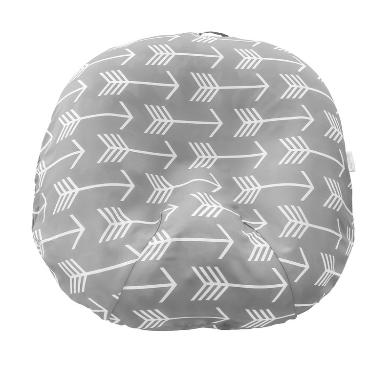 Mila Millie Water Resistant Removable Cover for Newborn Lounger Unisex Gray Arrow Design Premium Quality Soft Wipeable Fabric Gray Arrow