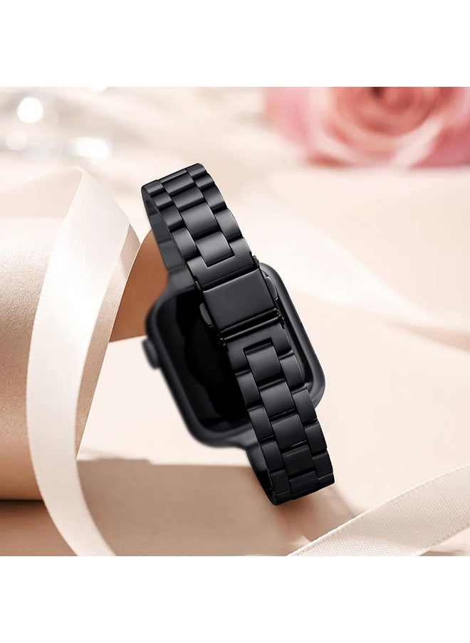 O Ozone - Thin Metal Band For Apple Watch Series 10 9 8 7 6 5 4 SE, 38/40/41/42mm Premium Stainless Steel Metal Adjustable Wristband -Rose Gold - Image 1