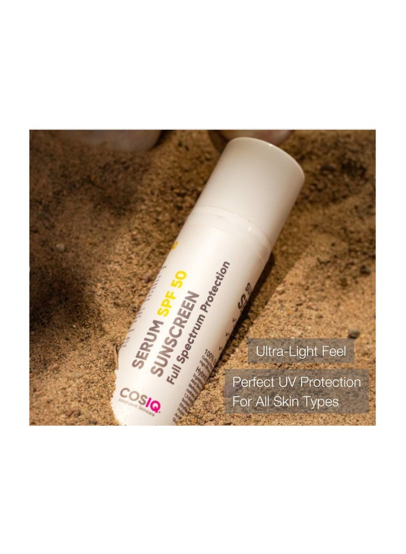 "كوز آي كيو" سيروم واقي الشمس CosIQ Sunprotect SPF 50 PA++++ UVA/B لحماية واسعة النطاق | خفيف الوزن مع حمض الهيالورونيك | لا يترك طبقة بيضاء | مناسب لجميع أنواع البشرة (الدهنية، الجافة، المعرضة لحب الشباب) | للرجال والنساء 30 مل - Image 3