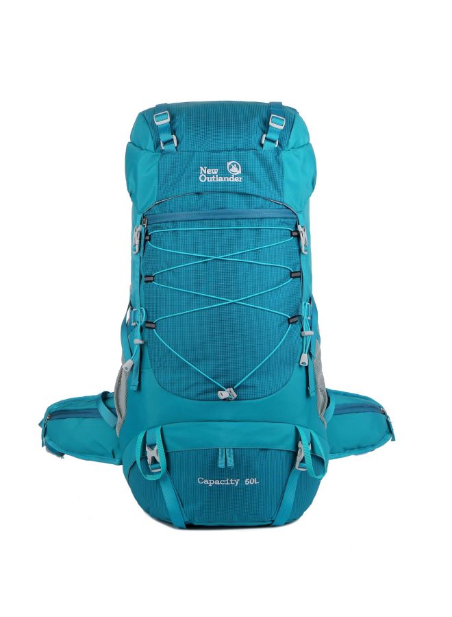 Generic Mountaineering Backpack Outdoor Sports Climbing Hiking Bag Large Capacity Durable Waterproof OxFord Fabric Camping Equipment-Color:Lake Blue-Capacity:50l  - Image 1