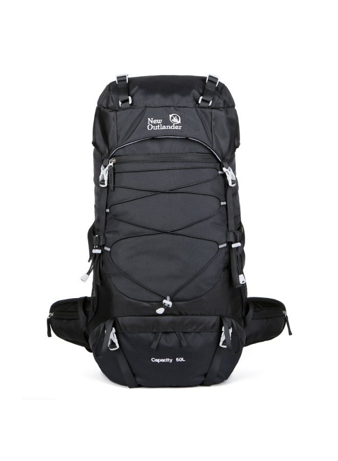 Generic Mountaineering Backpack Outdoor Sports Climbing Hiking Bag Large Capacity Durable Waterproof OxFord Fabric Camping Equipment-Color:Lake Blue-Capacity:50l  - Image 5