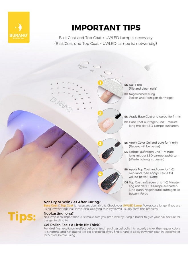 بورانو طلاء جل ثلاثي الأبعاد طلاء جل لامع عاكس للأشعة فوق البنفسجية 7.3 مل طلاء أظافر جل لامع من الأشعة فوق البنفسجية للمنزل DIY طلاء أظافر جل ماسي مطلوب (Yh13) - Image 5