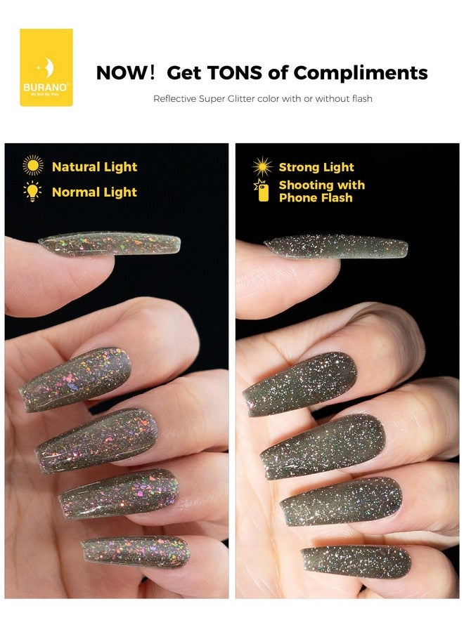 بورانو طلاء جل ثلاثي الأبعاد طلاء جل لامع عاكس للأشعة فوق البنفسجية 7.3 مل طلاء أظافر جل لامع من الأشعة فوق البنفسجية للمنزل DIY طلاء أظافر جل ماسي مطلوب (Yh13) - Image 4