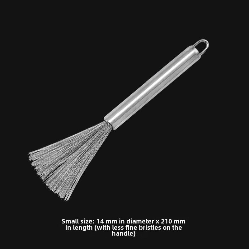 Stainless Steel Pot Cleaning Brush with Handle 24cm medium - Image 3