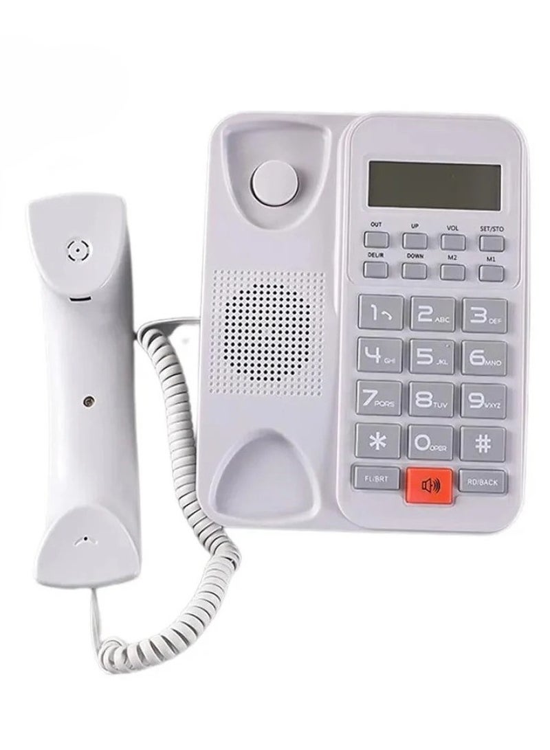 Denx DENX Corded Landline Phone with Backlit Display, 16 Ring Tones, 3 Alarms, Ergonomic Design and Large Buttons for Easy Use - Image 3