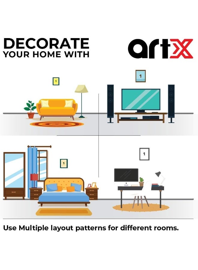 ArtX Paper Hindi Sukoon Motivational Quotes Framed Wall Art Painting, Multicolor, Abstract, 10X13 Inches, Set of 1 - Image 3