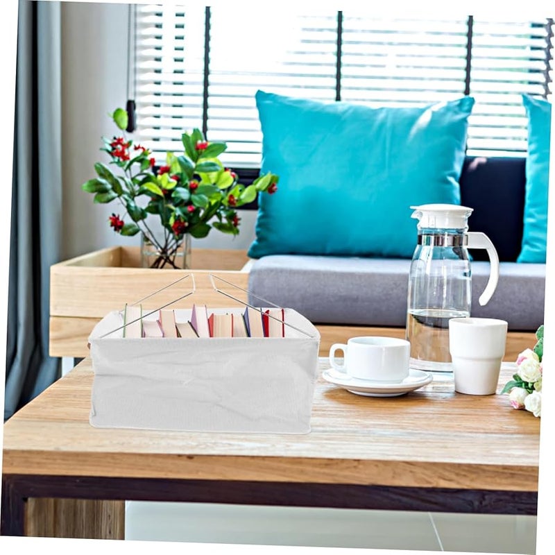 صناديق تخزين من الكتان القطني منظم على طراز الدرج للملابس غرفة النوم غسيل الملابس الحمام - Image 5