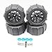 KingVal Replacement 4PCS Wheel Tire with Hex Adapter Compatible with WLtoys 144001 144010 144011 124016 124017 124018 124019 124007 124008 124010 MJX HBX SCY 112 114 RC Car - Image 3