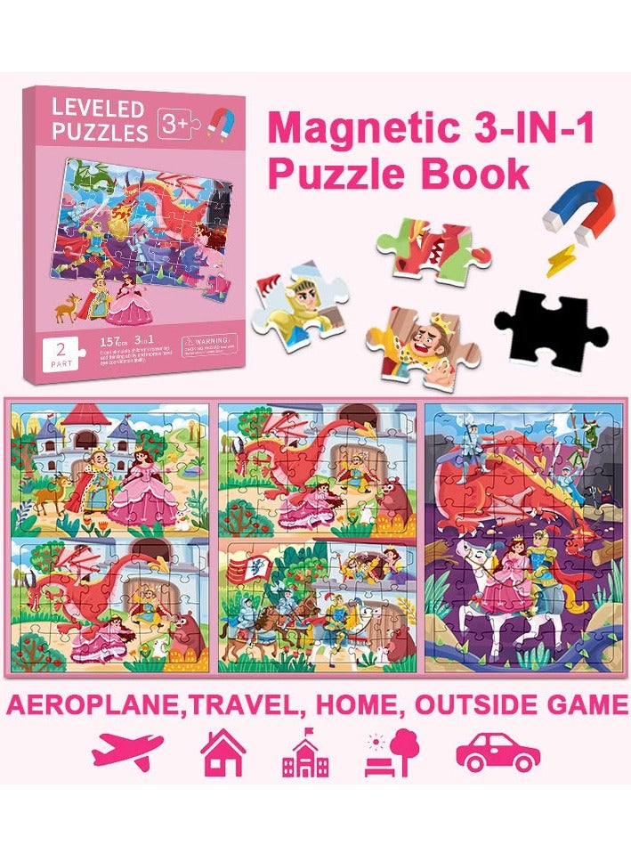 تشغيل المكالمة "بازل مغناطيسي للأطفال - بازل سفر 157 قطعة للبنات من عمر 3-5 سنوات - ألعاب تعليمية مسلية للسيارة والسفر - هدية عيد ميلاد مميزة للبنات بعمر 3،4،5،6 سنوات (بزل أميرات) - Image 5