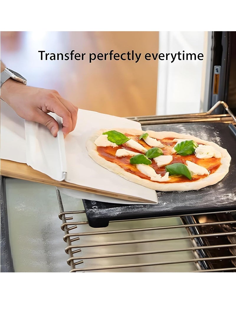 13'' Sliding Pizza Peel - The Pizza Slider Paddle That Transfers Pizza, Non Stick Pizza Peel Spatula Paddle for Ovens, Kitchen Essential Baking Tool Easy Way To Transfer Pizza  - Image 3