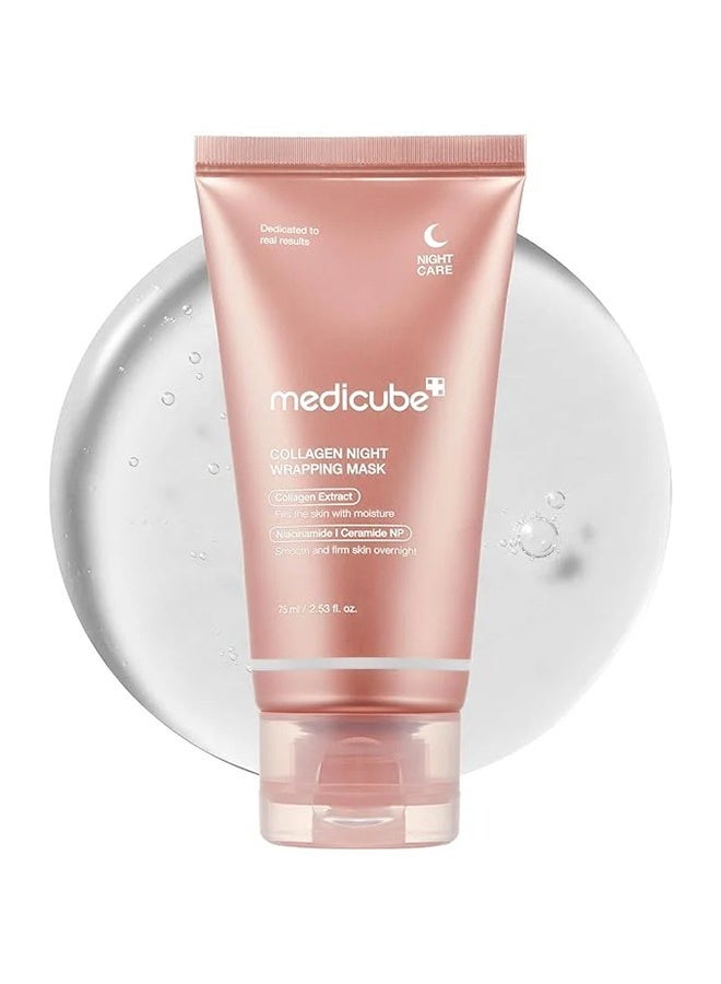 Medicube Triple Collagen Serum Nourish dull skin with Triple Collagen Complex - A lightweight serum with Niacinamide and Hyaluronic Acid - Korean Skincare & Collagen Overnight Wrapping Peel Off Facial Mask Pack - Elasticity And Hydration Care, Reduces Sagging And Dullness - Hydrolyzed Collagen For Glowing Skin - Korean Skin Care, 2.53 Fl.Oz Bundle - Image 3