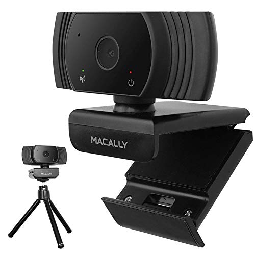 Macally 1080P Webcam with Microphone - Stay Connected Virtually - 120° Wide Angle HD 30FPS USB Computer Camera for Desktop - Web Cam for Streaming, Meetings, Skype, Zoom, PC, Laptop, Mac, Face Time - Image 1