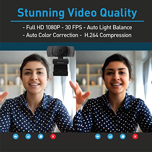 Macally 1080P Webcam with Microphone - Stay Connected Virtually - 120° Wide Angle HD 30FPS USB Computer Camera for Desktop - Web Cam for Streaming, Meetings, Skype, Zoom, PC, Laptop, Mac, Face Time - Image 4