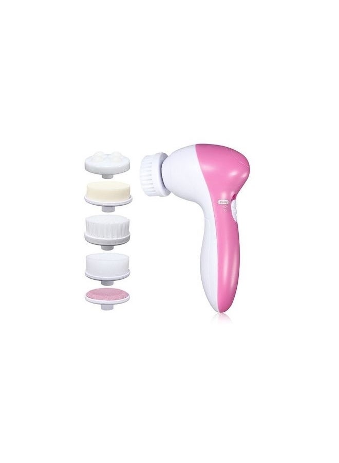 إسكدنيا جهاز تدليك الجسم وتنظيفه مزود ب5 قطع رمادي/أزرق/وردي 126جرام - Image 1