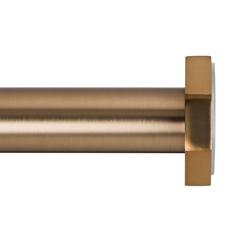 Ivilon Tension Curtain Rod - Hexagonal Spring Tension Rod for Windows or Shower, 24 to 36 Inch, Warm Gold - Image 3