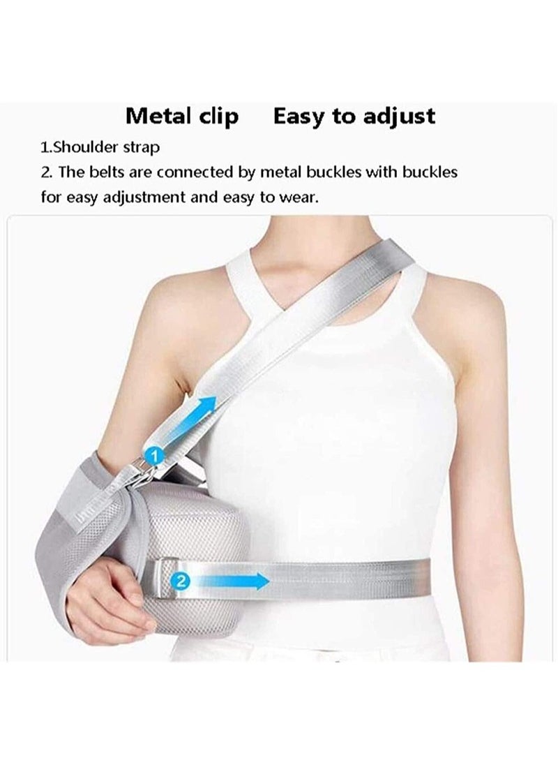 Aikanbo Shoulder Abduction Sling Broken Arm Shoulder Brace Relief Pain Shoulder Immobilizers with Abduction Slings Injury Support Arm Pillow Brace Strap Shoulder Arm Immobilizer Injury Support Arm Sling  - Image 2