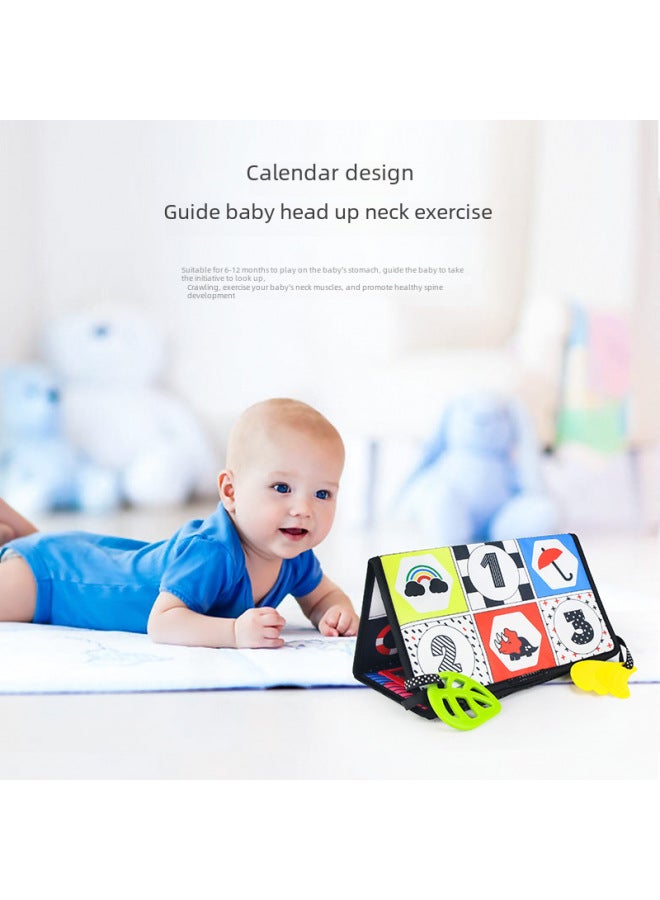 Foldable Haha Mirror Cloth Book Baby Toy Early Education Cognitive Sound Paper Book For Babies 0-2 Years Old-Color:Graphic +4- Animal Gum Book (2 Boxes) - Image 3