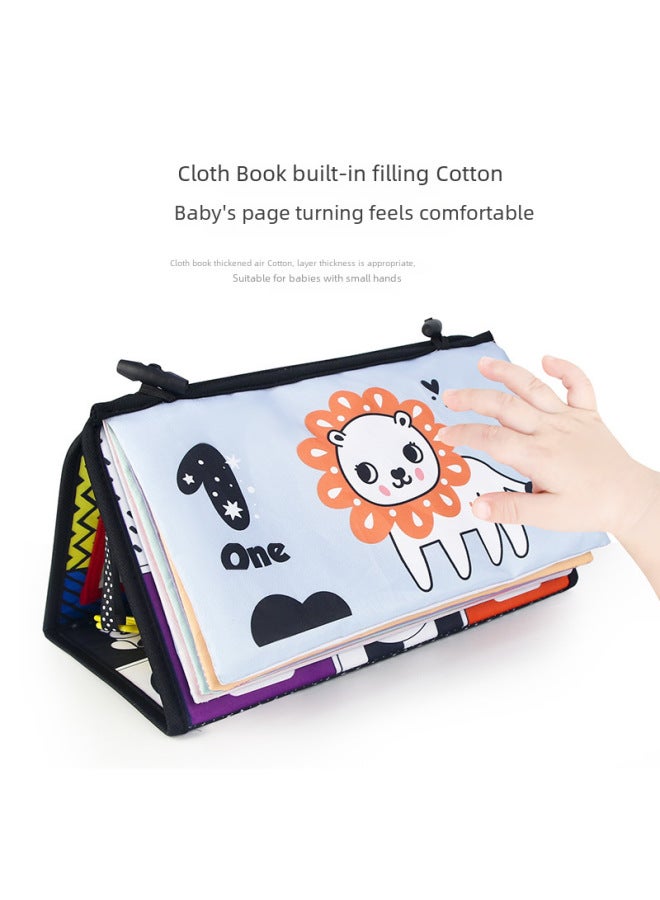 Foldable Haha Mirror Cloth Book Baby Toy Early Education Cognitive Sound Paper Book For Babies 0-2 Years Old-Color:Graphic +4- Animal Gum Book (2 Boxes) - Image 5