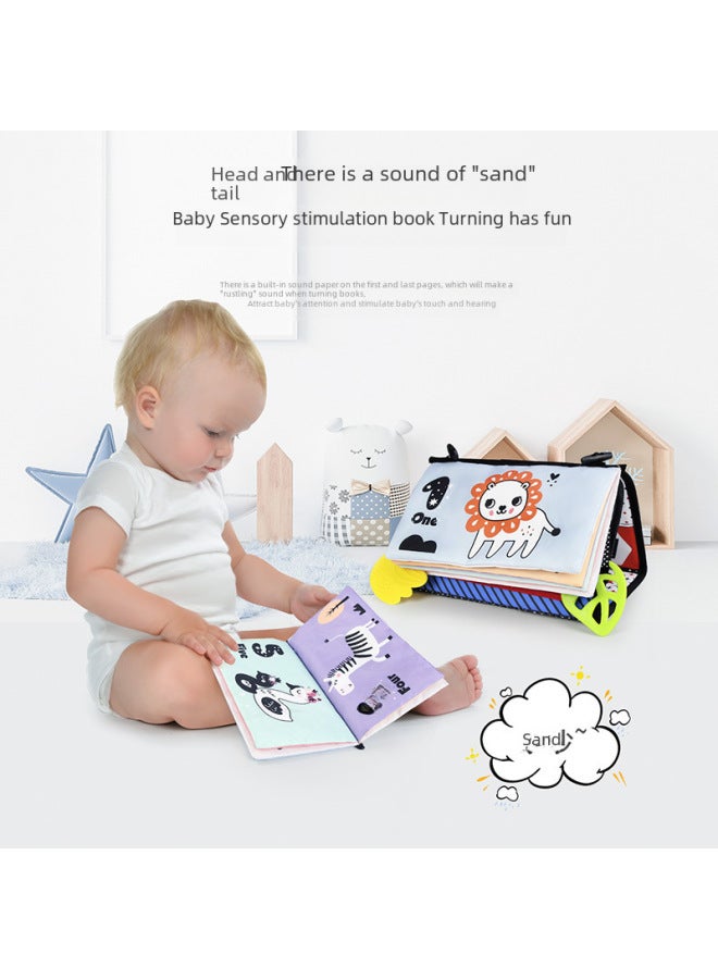 Foldable Haha Mirror Cloth Book Baby Toy Early Education Cognitive Sound Paper Book For Babies 0-2 Years Old-Color:Graphic +4- Animal Gum Book (2 Boxes) - Image 4