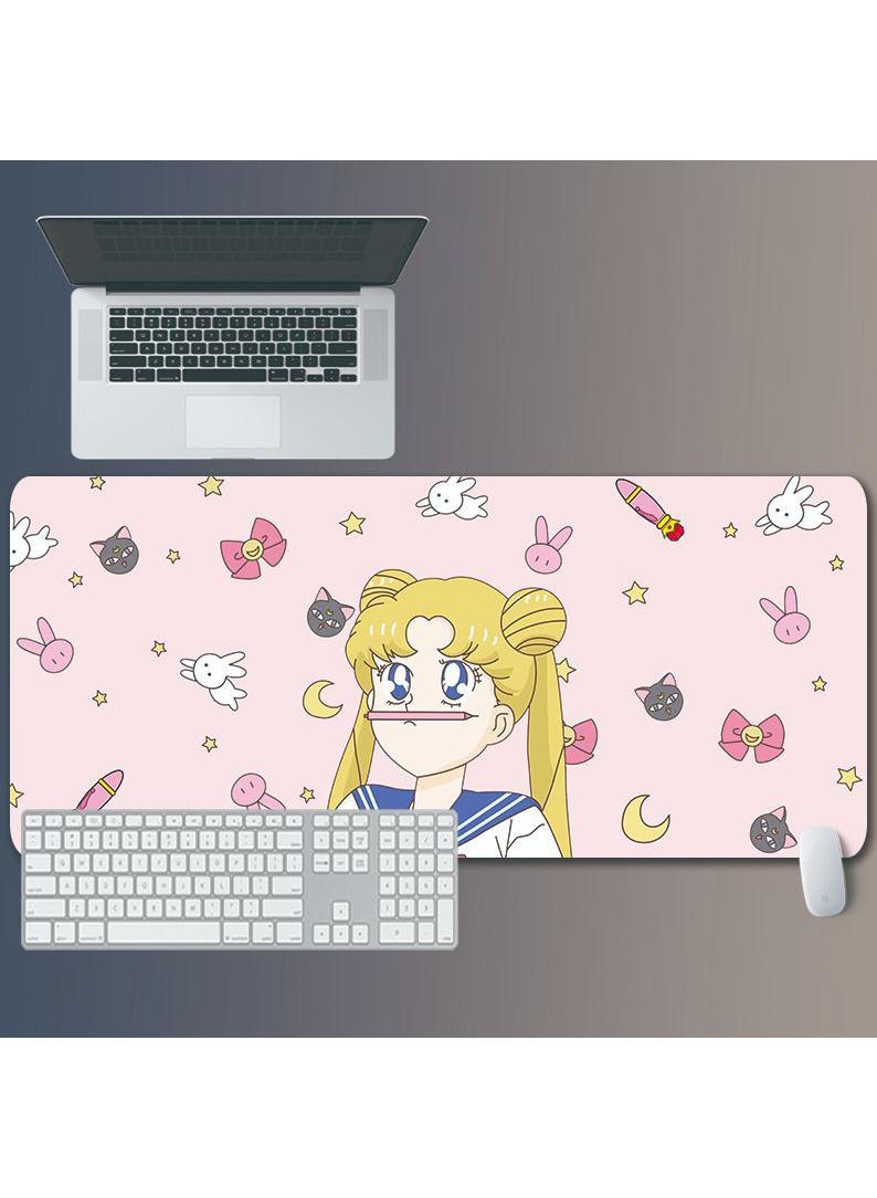 Y&D Sailor Moon Gift For Girls Gaming Mouse Pad Extended Large Mat Desk Pad Stitched Edges Mousepad Long Mouse Pad And Non-Slip Rubber Base Mice Pad 800X300X5mm