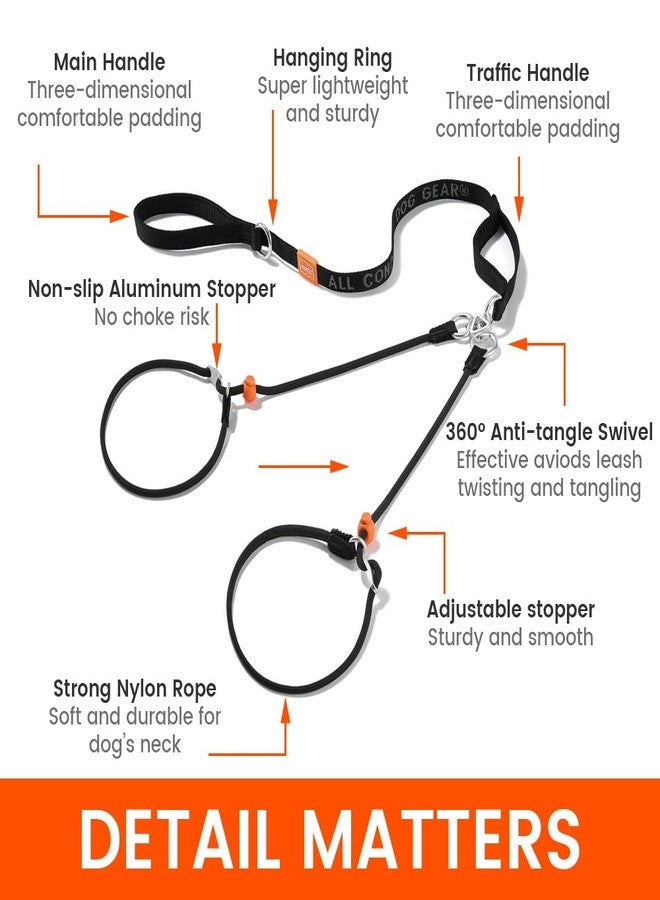 Howgo Double Slip Leash Slip Lead with Two Handles| Dual Dog Slip Lead for 2 Dogs,360° Swivel No Tangle | Dog Training Collar | Double Clip Leash Coupler and Splitter (MintGreen, 6FT) - Image 5