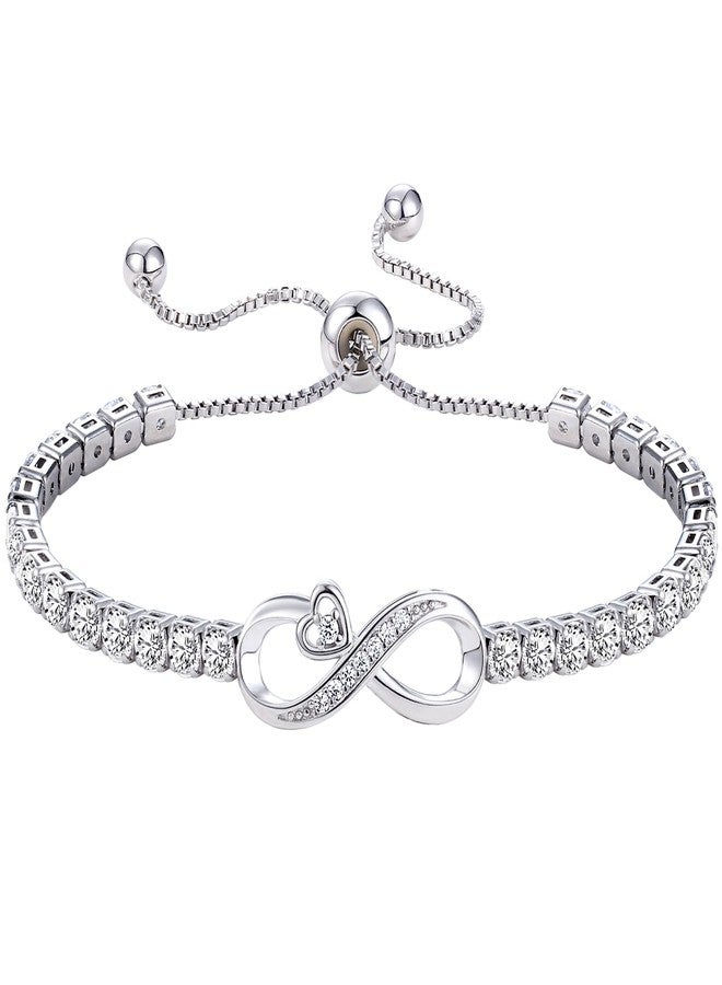 Btysun Mothers Day Gifts for Sister, Sister Gift Infinity Bracelets for Women Gifts for Sisters Adjustable Tennis Bracelet Birthday Graduation Jewelry - Image 1