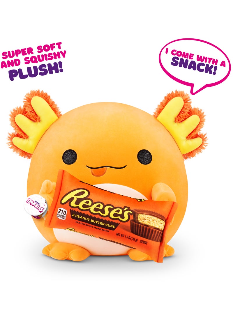 ZURU ZURU SNACKLES 14" Super Soft Plush Collectible (Albie Axolotl with Reese's)  - Image 1