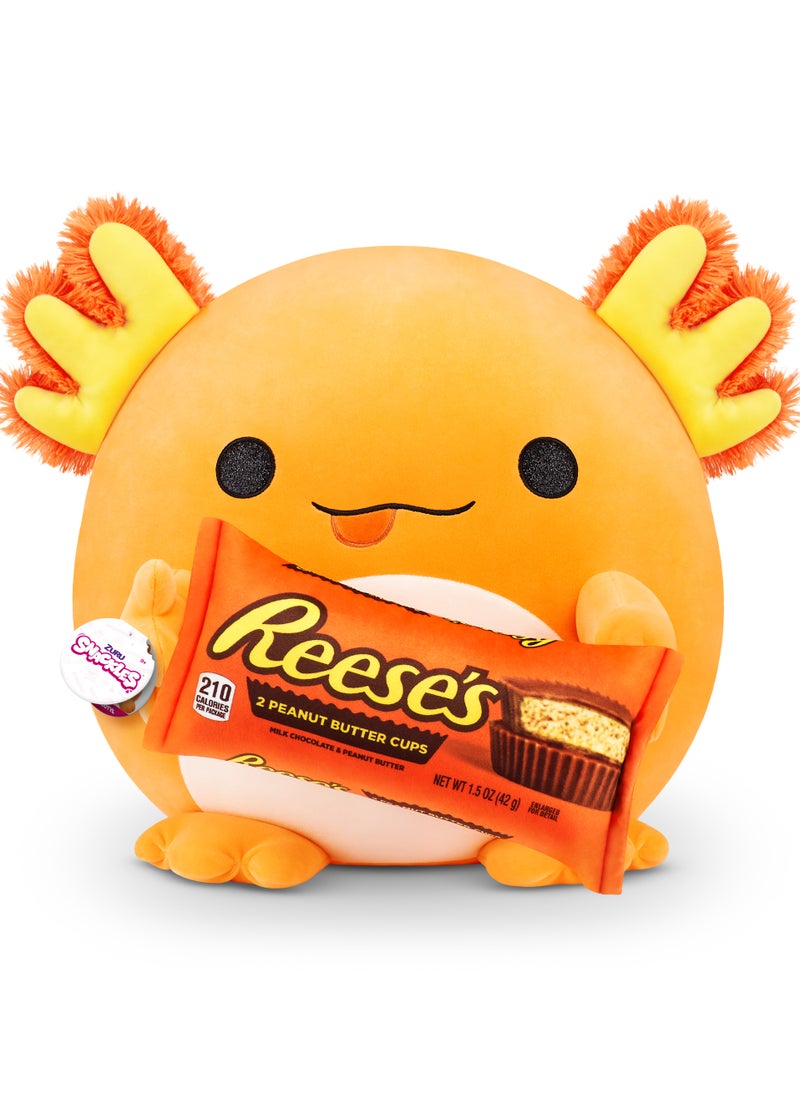 ZURU ZURU SNACKLES 14" Super Soft Plush Collectible (Albie Axolotl with Reese's)  - Image 3