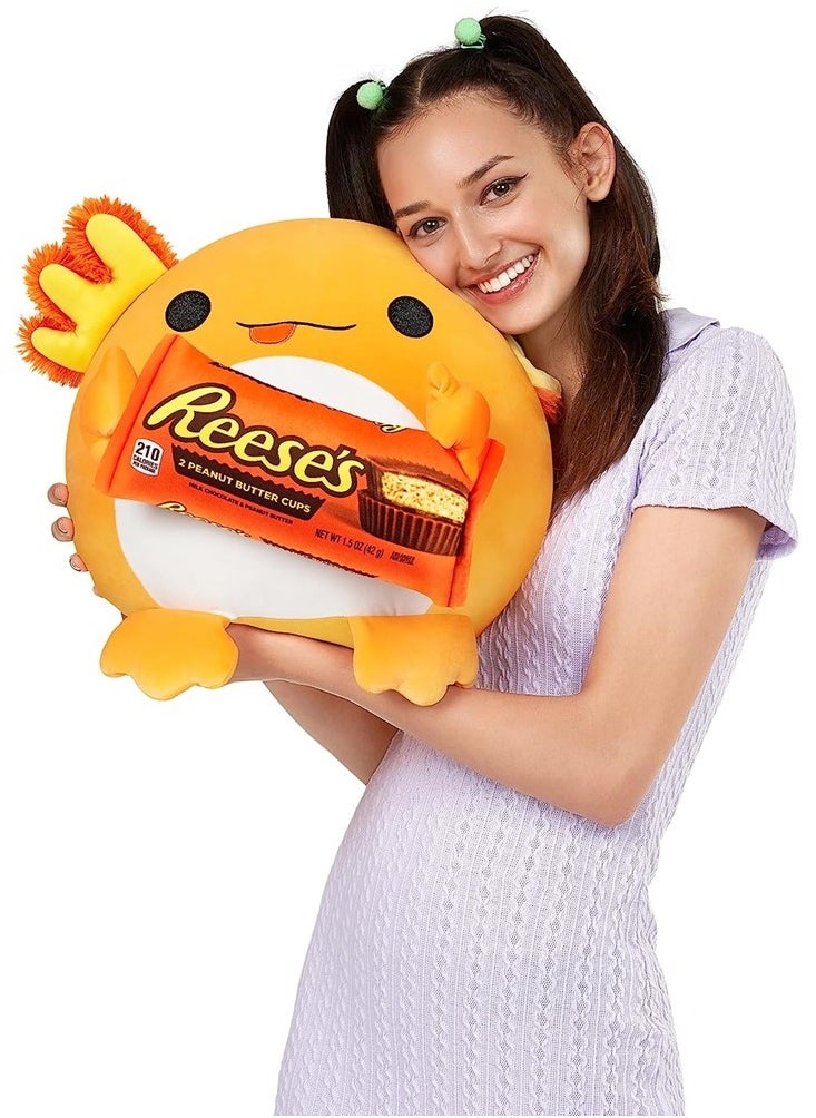 ZURU ZURU SNACKLES 14" Super Soft Plush Collectible (Albie Axolotl with Reese's)  - Image 4