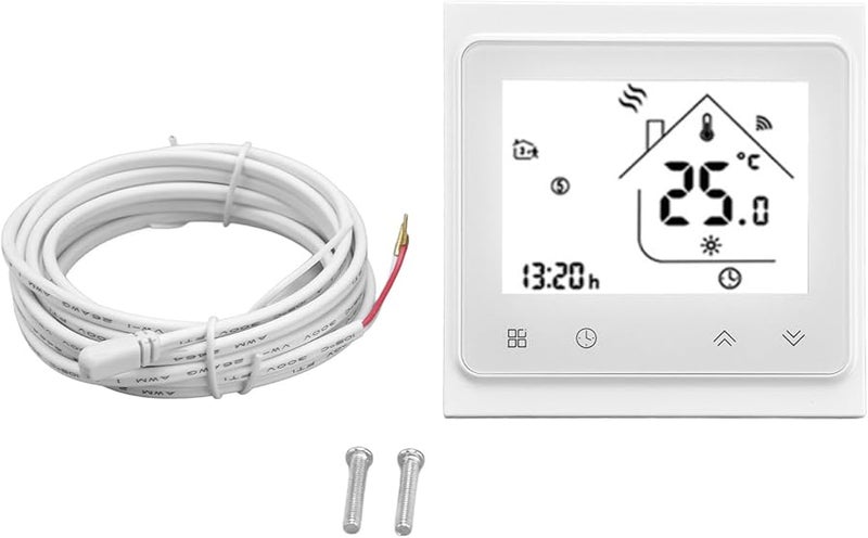 منظم الحرارة الذكي للتحكم عبر الواي فاي والصوتي للسخان وتدفئة الأرضية والمراجل الغازية - أبيض 86x86 مم - Image 2