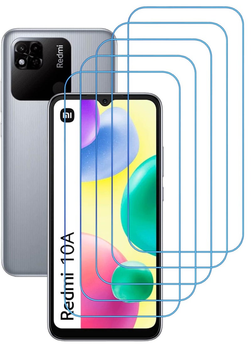 ACLIX 5 Pieces Antistatic ESD Dustproof Premium Quality High Definition Clear Tempered Glass Screen Protector Designed For Xiaomi Redmi 10A - Image 1