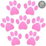 Mudder Mudder 20 Pieces Non-slip Bathtub Stickers Adhesive Paw Print Bath Treads Non Slip Traction to Tubs Bathtub Stickers - Image 1
