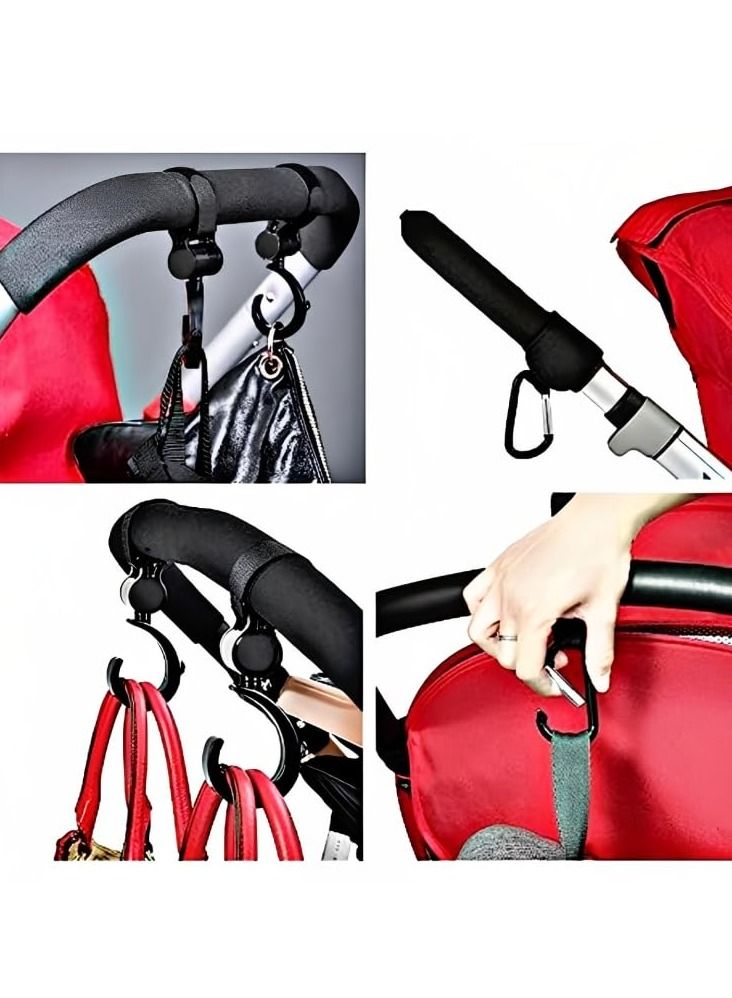 MIXDE Baby Stroller Hooks for Hanging Diaper Bags – Mommy Bag and Convenient Stroller Accessories Organizer Hook Clips - Strollers Pushchair Buggy – Pack of 4  - Image 4
