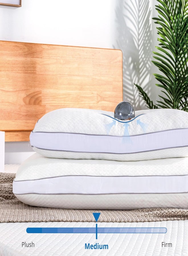 EGOHOME Shredded Memory Foam Pillow King Size, Medium Firm Support for Side, Stomach & Back Sleepers, Removable & Washable Cover, CertiPUR-US Certified (1 Pack, 32" x 20") - Image 3