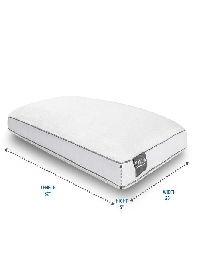 EGOHOME Shredded Memory Foam Pillow King Size, Medium Firm Support for Side, Stomach & Back Sleepers, Removable & Washable Cover, CertiPUR-US Certified (1 Pack, 32" x 20") - Image 2